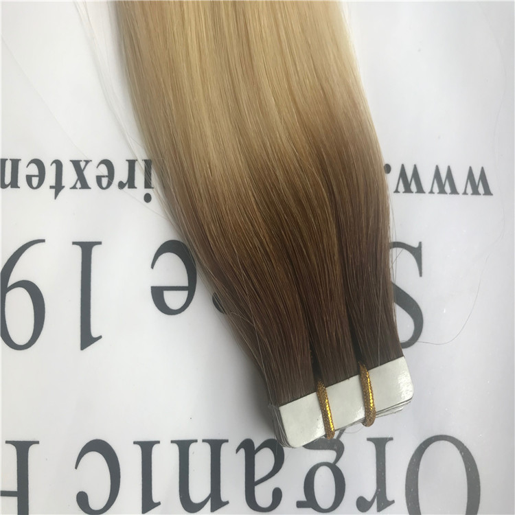 Ombre color hair tape in hair extensions H72